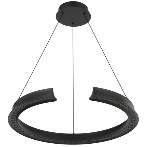 Lucid Round Black Pendant 34w LED CCT