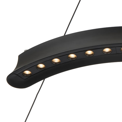 Lucid Round Black Pendant 34w LED CCT