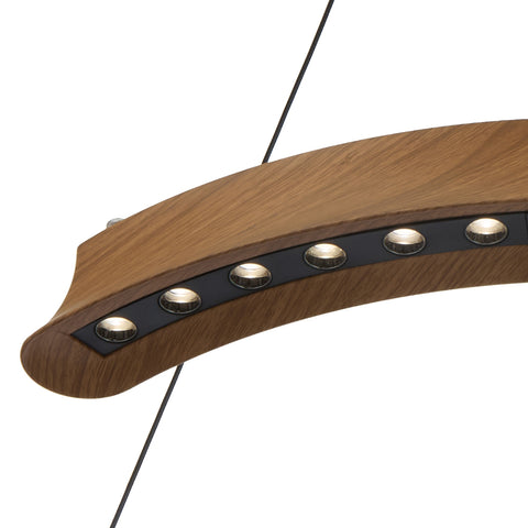 Lucid Round Wood Pendant 34w LED CCT