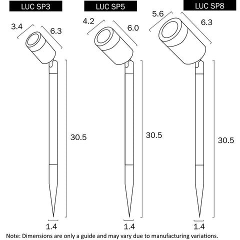 LUC 8W LED 3000K 8-12v Spike Light