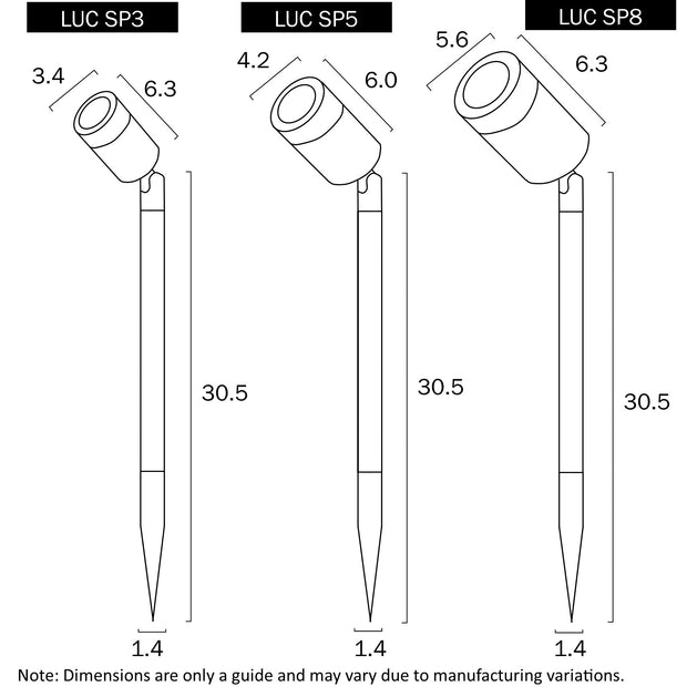 LUC 8W LED 3000K 8-12v Spike Light