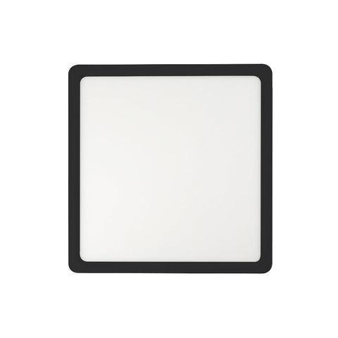 Lunos 23cm Square Oyster 18w CCT IP44 Black