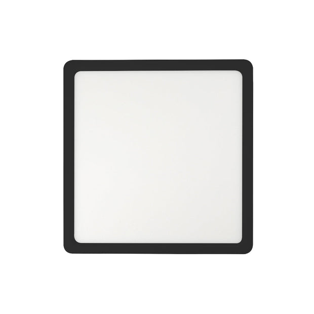 Lunos 23cm Square Oyster 18w CCT IP44 Black
