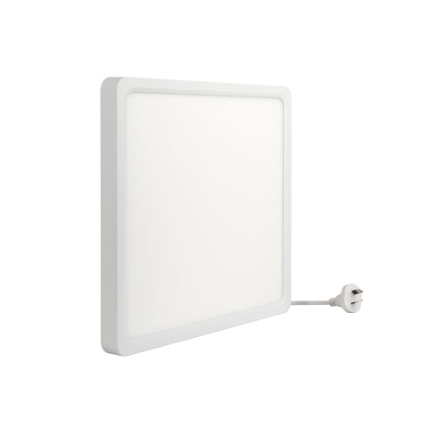 Lunos 23cm Square Oyster 18w CCT IP44 White