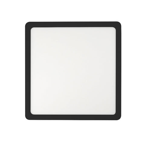 Lunos 30cm Square Oyster 24w CCT IP44 Black