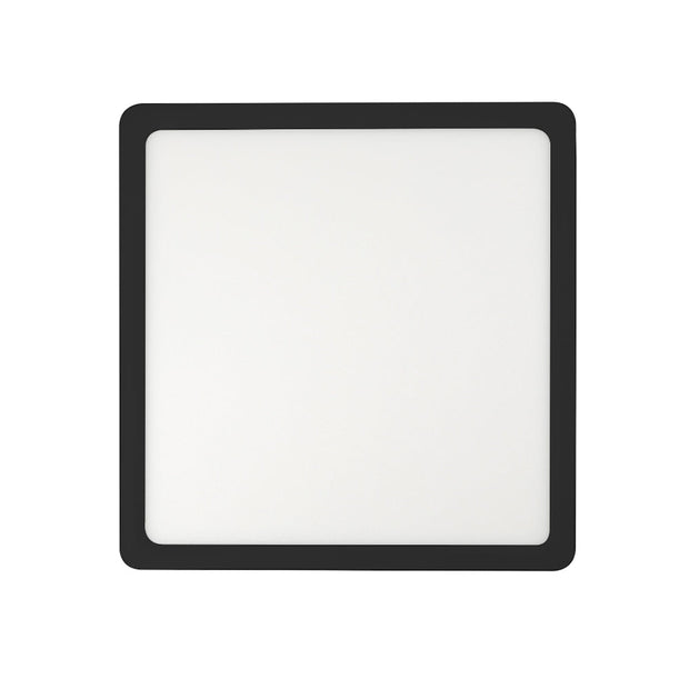Lunos 30cm Square Oyster 24w CCT IP44 Black