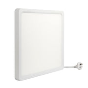 Lunos 30cm Square Oyster 24w CCT IP44 White