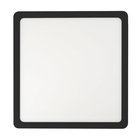 Lunos 40cm Square Oyster 30w CCT IP44 Black