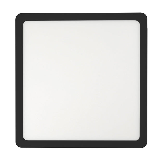 Lunos 40cm Square Oyster 30w CCT IP44 Black