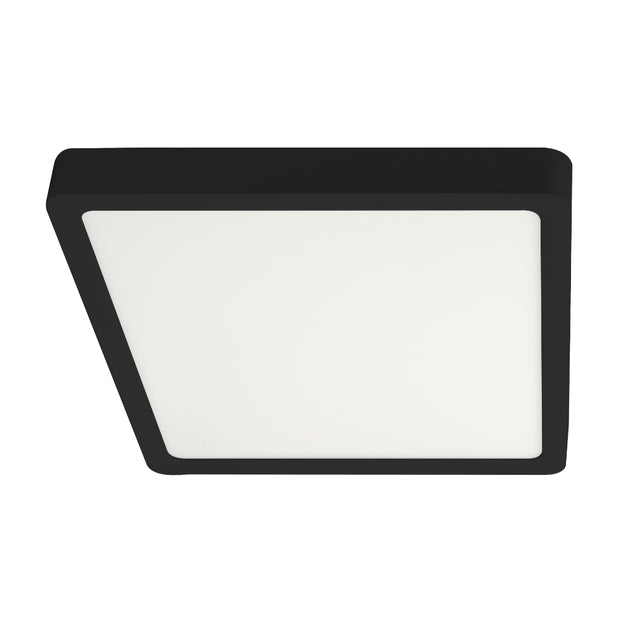 Lunos 40cm Square Oyster 30w CCT IP44 Black