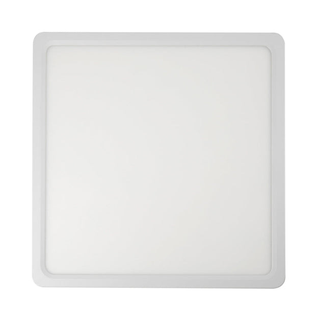 Lunos 40cm Square Oyster 30w CCT IP44 White