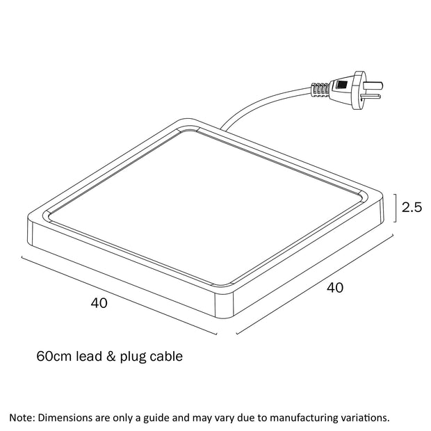 Lunos 40cm Square Oyster 30w CCT IP44 White