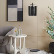 Lyndra Floor Lamp Gun Metal with Black String