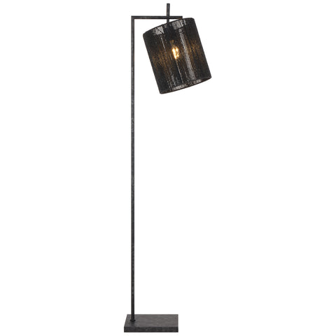 Lyndra Floor Lamp Gun Metal with Black String