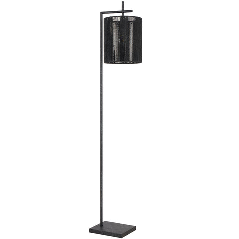 Lyndra Floor Lamp Gun Metal with Black String