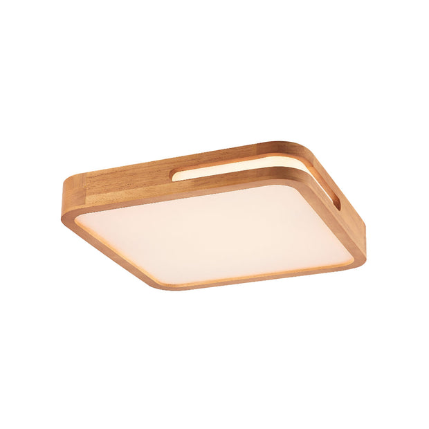 LYRIC 12W LED CCT 3 Step Dimmable Teak Trim Square Oyster