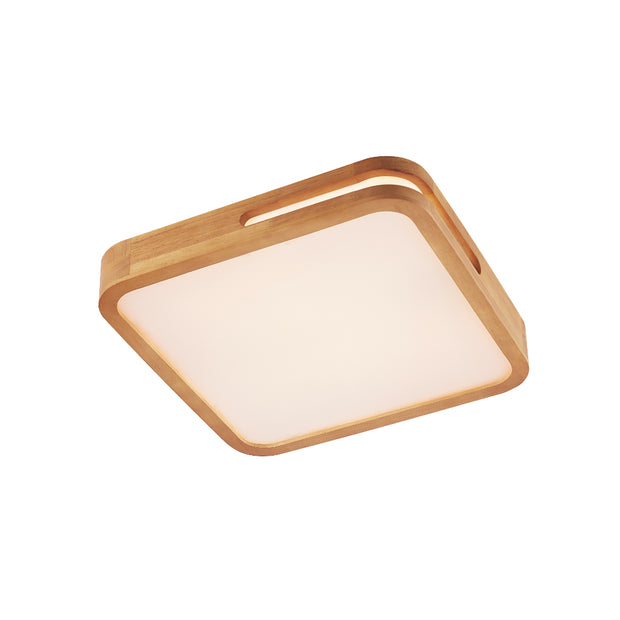 LYRIC 12W LED CCT 3 Step Dimmable Teak Trim Square Oyster