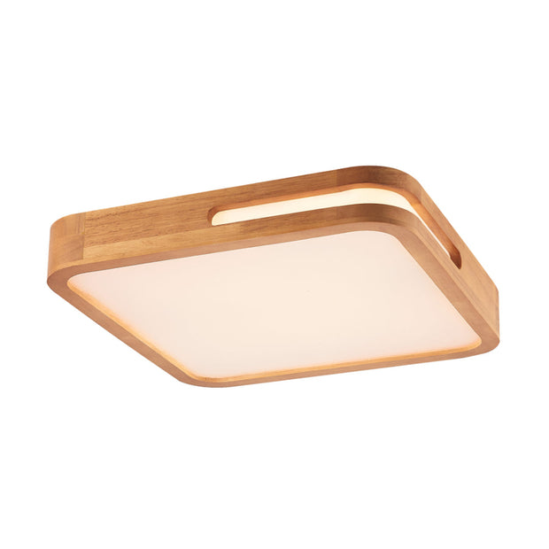 LYRIC 24W LED CCT 3 Step Dimmable Teak Trim Square Oyster