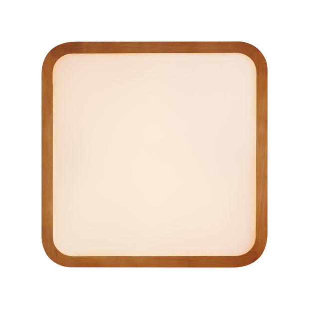LYRIC 24W LED CCT 3 Step Dimmable Teak Trim Square Oyster