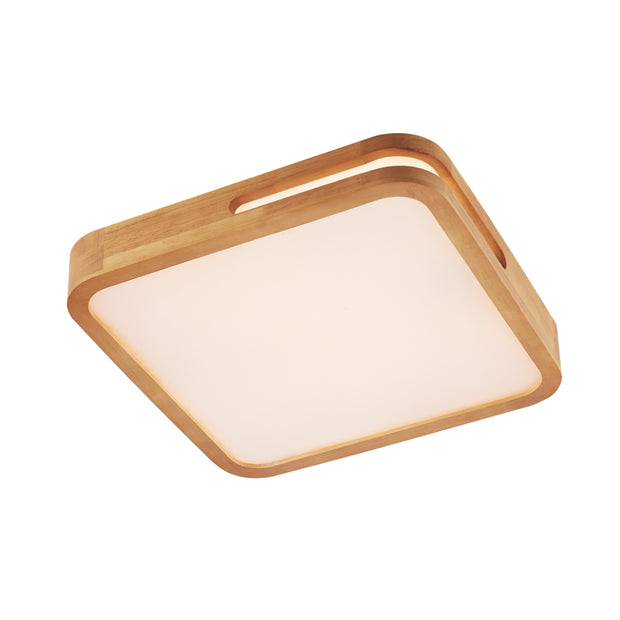 LYRIC 24W LED CCT 3 Step Dimmable Teak Trim Square Oyster