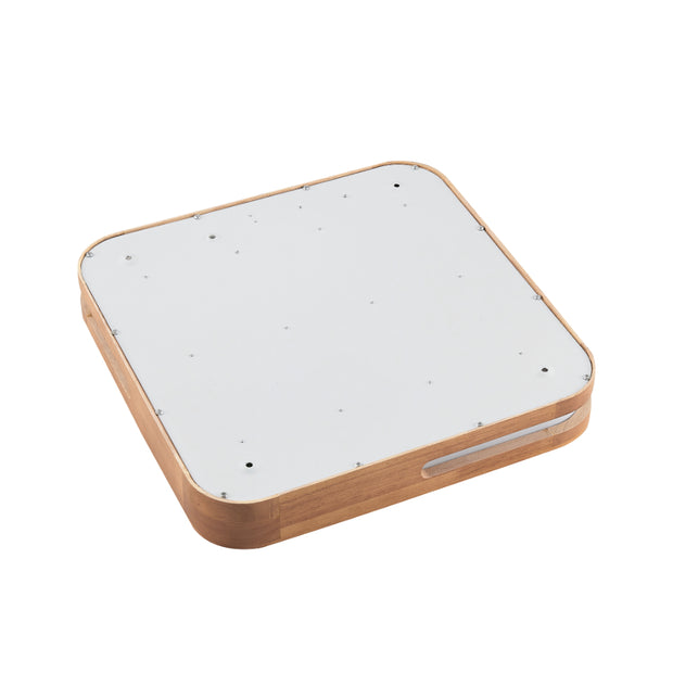 LYRIC 24W LED CCT 3 Step Dimmable Teak Trim Square Oyster