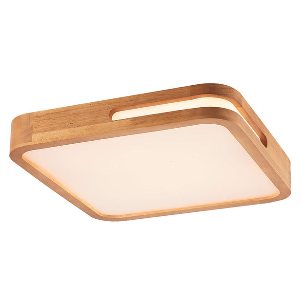 LYRIC 36W LED CCT 3 Step Dimmable Teak Trim Square Oyster