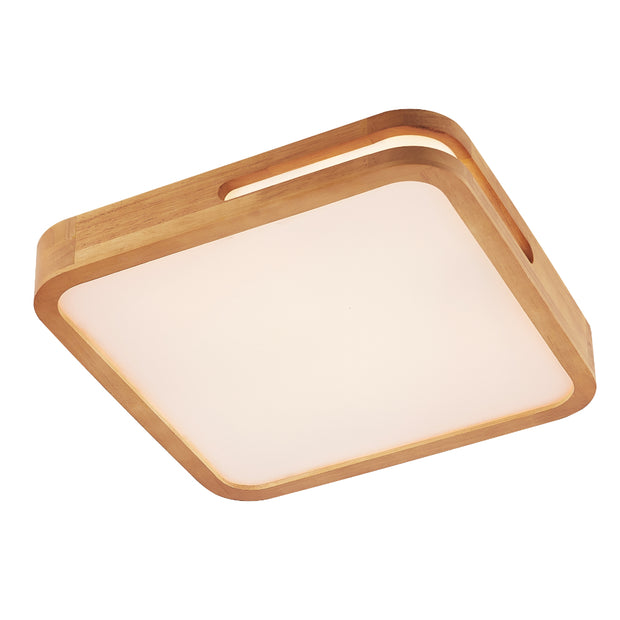 LYRIC 36W LED CCT 3 Step Dimmable Teak Trim Square Oyster