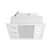 Linux Mini DC 1000w Halogen 3 in 1 Bathroom Heater & High Extraction Exhaust Fan with LED Light White