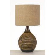 Macey Table Lamp Bronze and Linen