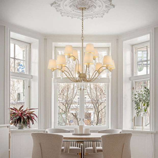 Malvern 12 Light Antique Silver Pendant