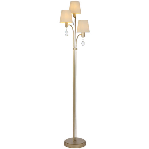 Malvern 3 Light Antique Silver Floor Lamp