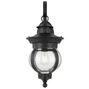 Mamo IP43 Exterior Wall Light Black with Clear Seeded Glass