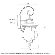Mamo IP43 Exterior Wall Bracket White Sand with Seed Glass
