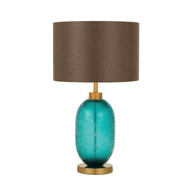 Manolo Table Lamp Teal and Brown