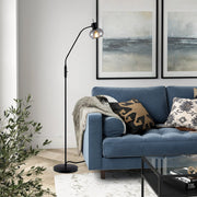 Marbell Floor Lamp Black and Smoke