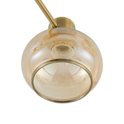 Marbell 5lt Bar Pendant Antique Brass and Amber