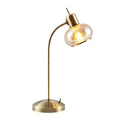 Marbell Table Lamp Antique Brass and Amber