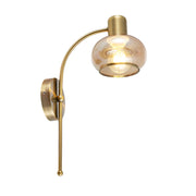 Marbell Wall Light Antique Brass and Amber