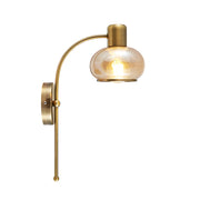 Marbell Wall Light Antique Brass and Amber