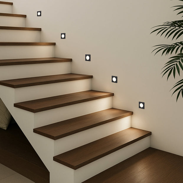 Maren Square Stair Downlight 2w CCT White+Black+Gold IP20