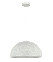 Marrakesh Bohemian Interior White Dome Shaped Pendant 40cm