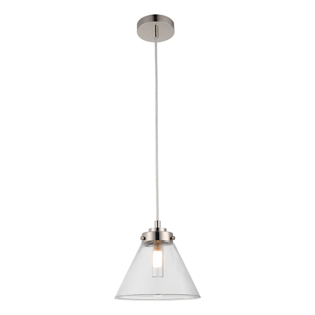 Matisse 1 Light Polish Nickel and Clear Glass G9 IP44 Pendant