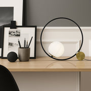 Matias Table Lamp Black and Antique Gold