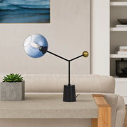 Matilda Table Lamp Black, Antique Gold and Blue