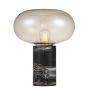 Maximo Table Lamp Black Marble with Amber