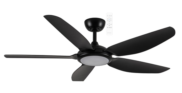 Esprit DC 52 Smart Ceiling Fan Black with Dimmable CCT LED Light