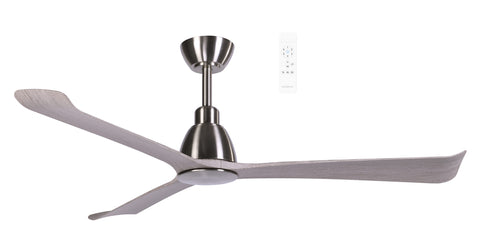 Polo DC 52 Smart Ceiling Fan Nickel and Driftwood