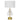 Melania Table Lamp Gold with White Shade