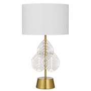 Melania Table Lamp Gold with White Shade
