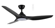 Impact DC 52 Smart Ceiling Fan Black with Dimmable CCT LED Light